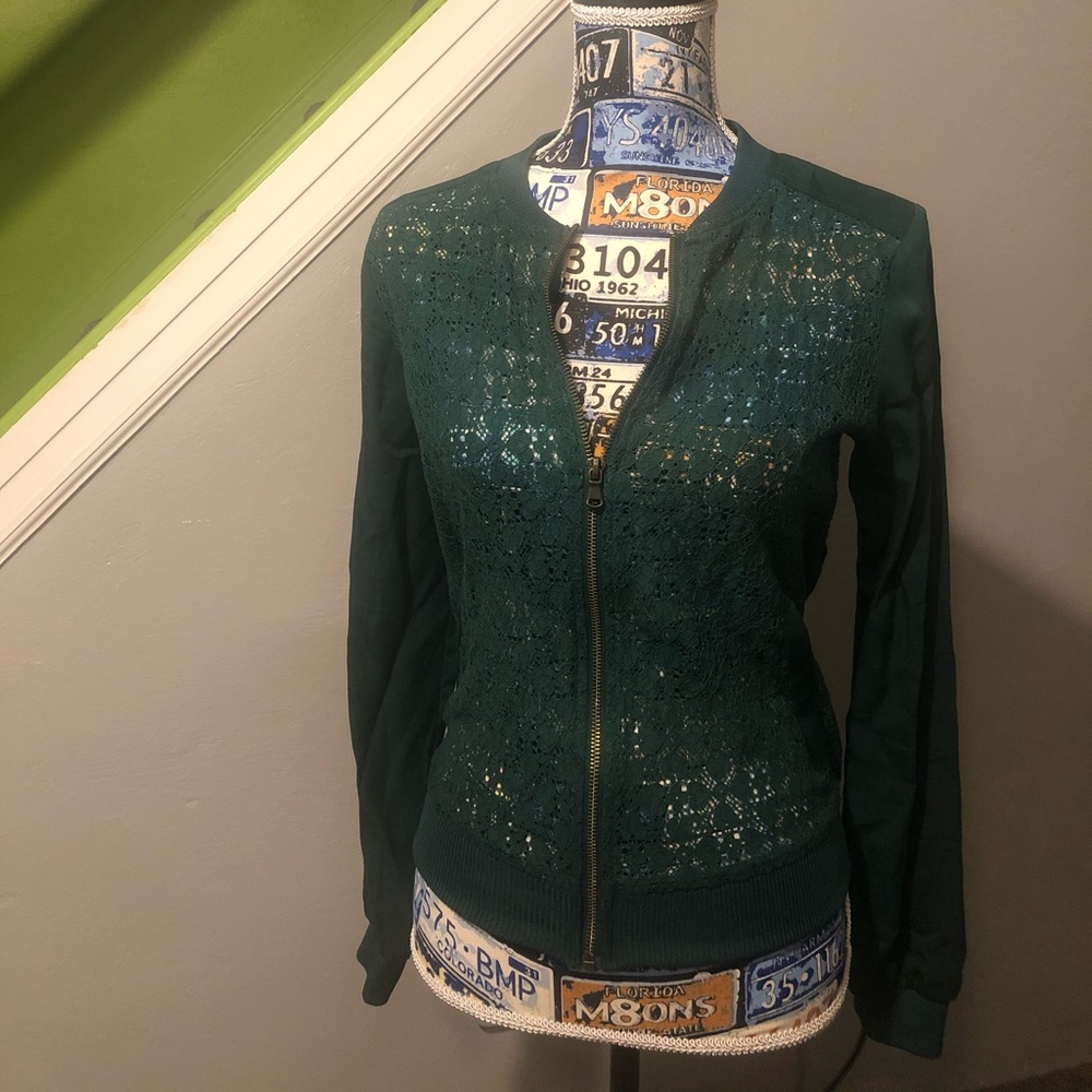 Olive green Jacket, XS.